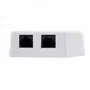 Nanocable Roseta de Superficie RJ45 Cat6 UTP 2 Tomas Blanco, Cable de Red Ethernet